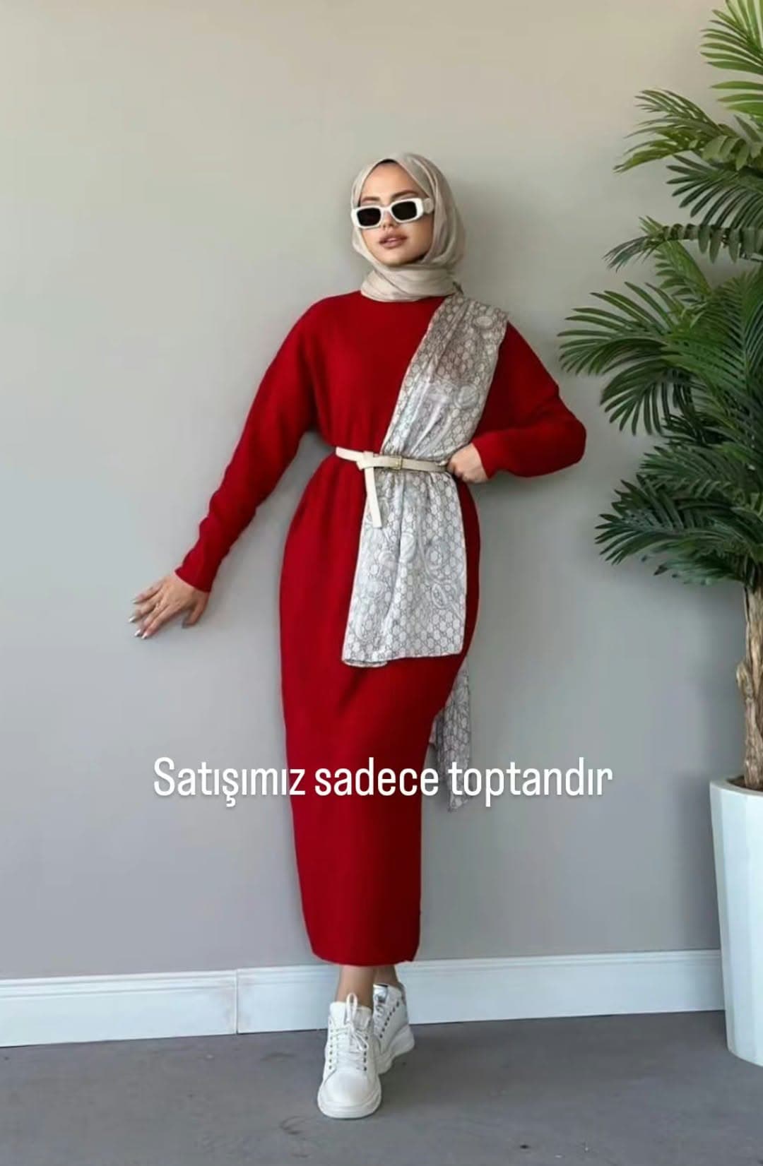 Triko Uzun Elbise Yarım Balıkçı Yaka Yumuşak Dokulu Standart Beden Toptan Satış
